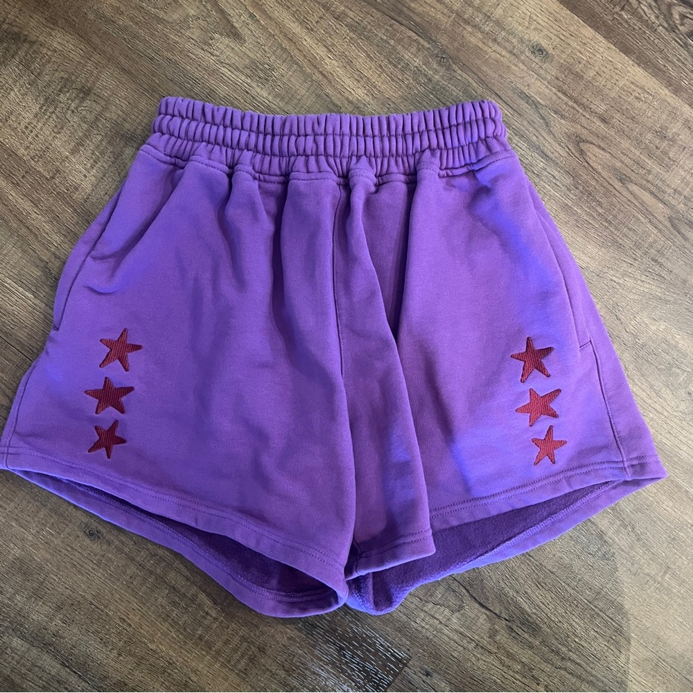 Mitch Flippo MFG Purple Sweat Shorts Star Graphic Heavyweight XL